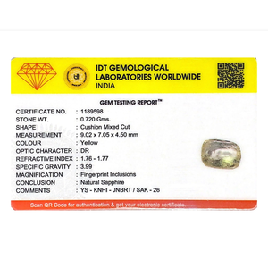 Premium 3.6 Carat Oval Cut Yellow Sapphire Loose Gemstone for Fine Jewelry - Product Image 4