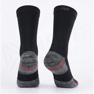 Crew <b>Socks</b> Geometric Pattern Blue Breathable <b>Running</b> <b>Socks</b> for Adults Spring Season - Product Image 3