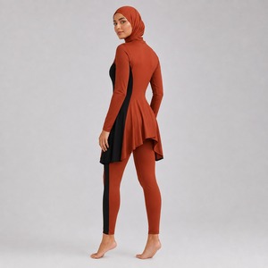 Ensemble de burkini modeste pour femmes, léger, couvrant entièrement le corps, protection UV, tenue de bain pour la plage - Product Image 2