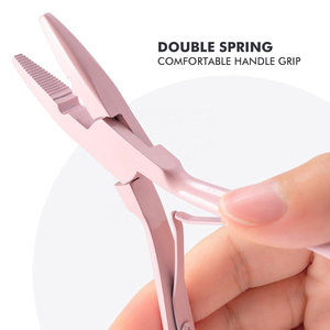 Kit professionnel de pinces pour extensions de cheveux avec outils de pose et de retrait de micro-anneaux, outils d'extension de cheveux en acier inoxydable - Product Image 3