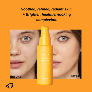 20% Vitamin C Face Serum OEM-Brightening Serum for Dark Spots Uneven <strong>Skin</strong> Tone &amp; Anti-Aging 100ml/30ml - Product Image 5