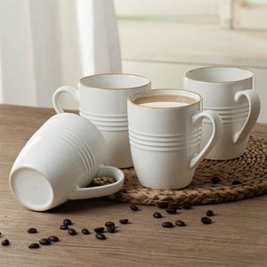 แก้วกาแฟเซรามิคหรูหราพร้อมผิวสัมผัสแบบด้านเคลือบสีน้ำเงินเข้ม ด้ามจับตามหลักสรีรศาสตร์เพื่อการดื่มกาแฟและชาในทุกวัน - Product Image 3