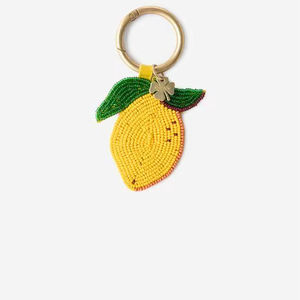 Porte-clés Fleur Perlée Fait Main en Perles de Verre, Breloque de Sac en Perles de Verre - Product Image 1