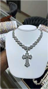 จี้รูปกางเขนฮิปฮอป CONCEPTION เครื่องประดับเงินแท้ 925 ประดับเพชรโมอิสซาไนต์ จี้รูปกางเขนฮิปฮอป - Product Image 3