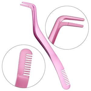 Pinza Peine para Pestañas 1 Unidad, Pinzas Peine para Pestañas de Acero Inoxidable Antiestáticas No Magnéticas Profesionales para Extensión de Pestañas de Alta Calidad - Product Image 2