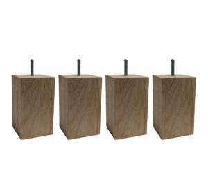 Square <b>Sofa</b> <b>Legs</b> Solid Wood Furniture <b>Legs</b> Replacement Heavy Duty Custom Size OEM ODM Factory Direct - Product Image 1