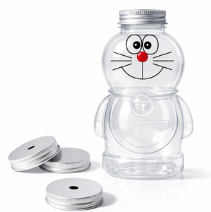 Botella de Plástico PET de 400 ml con Tapa de Rosca, Forma de Doraemon, Envase para Bebidas, Hecho en Vietnam, Exportado a Asia - Product Image 1