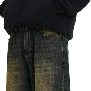 Premium Baggy Wide Leg Men's Denim Jeans Distressed Streetwear Custom Design <b>Support</b> Denim <b>Pants</b> Loose Fit Trouser - Product Image 4