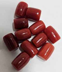 Coral rouge naturel italien, forme tube, meilleure couleur, qualité supérieure, pierre précieuse pour la création de bijoux, pierre précieuse en vrac pour la fabrication de bijoux - Product Image 1