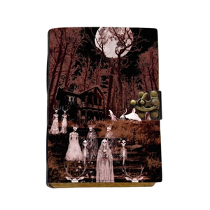 Grimorio de Cuero Personalizado para Halloween, Diario Gótico, Cubierta Impresa, Libro de Hechizos de 400 Páginas, Cuaderno de Brujería y Wicca - Product Image 1