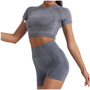 Athlétique Fitness Femmes Yoga Set Gym 2 pièces Soutien-Gorge Costume Sans Couture Gym Vêtements pour Femmes Workout Yoga Set 2026 - Product Image 2
