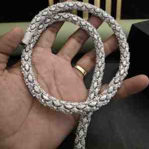 Unique Marquise Cut Full Iced Out 132.95 CT Lab grown Diamond <b>Rope</b> <b>Chain</b> With Elegant Unisex Jewelry, 8MM <b>Rope</b> <b>Chain</b> - Product Image 6