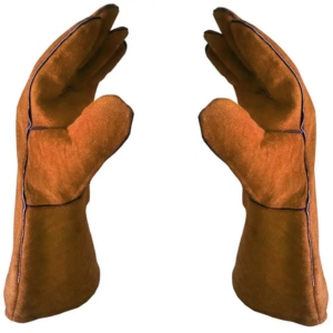 Gants de sécurité industriels de qualité supérieure, résistants aux étincelles, respirants, durables, fabriqués en cuir de vachette pleine fleur pour le soudage - Product Image 6