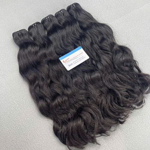 Cabello humano 100% de calidad de doble estirado más vendido, cabello vietnamita crudo, cabello de trama ondulado Natural - Product Image 1