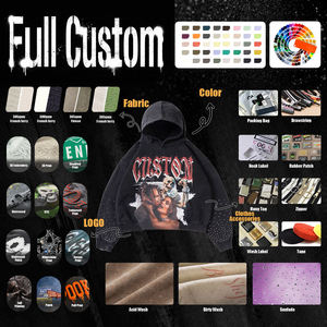 New Arrival Fashion Blank Hoodies Weighted Hoodie Solid 100% Cotton Oversized Pullover <b>Dropshipping</b> Heavy Weight Hoodiesies - Product Image 6