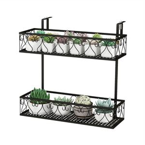 Soporte Ajustable para Macetas Colgantes con 2 Cestas para Plantas y Ganchos - Product Image 4