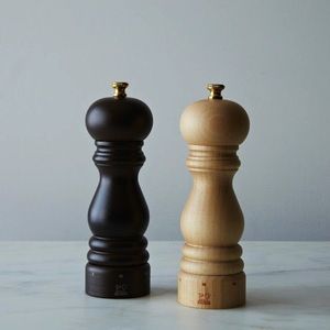Set Of two Wooden Salt & Pepper <b>Mills</b> Manual Rotary Adjustable <b>Mill</b> Set Natural Grain Finish - Product Image 1