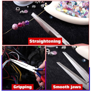 7 Inch <b>Long</b> Flat <b>Nose</b> Pliers Stainless Steel Smooth Jaw Jewelry Making <b>Long</b> <b>Nose</b> Wire Bending Forming Tool - Product Image 4