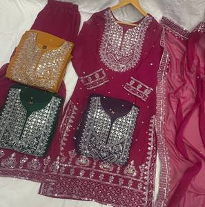 Élégance Cousue dans Chaque Détail : Broderie Riche Rencontre le Charme Ethnique Intemporel – Salwar Kameez Moderne à Séchage Rapide pour Fêtes et Cérémonies - Product Image 6