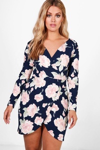 Túnica de Verano con Estampado Floral Azul, Hombros Descubiertos, 100% Algodón Chifón - Product Image 3