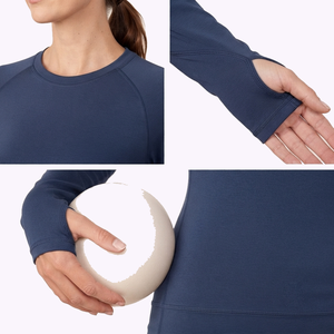 T-shirt de compression à manches longues pour femme, vêtement de sport athlétique, coupe ajustée, haut de performance pour l'entraînement, la gym, la course à pied, à prix réduit - Product Image 5