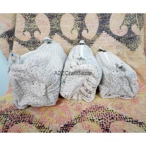 100% Pure Cotton Kantha Fabric Zipper Closure Boho Style Eco-Friendly Durable Lightweight Vintage Multi-Function Travel <b>Makeup</b> - Product Image 2