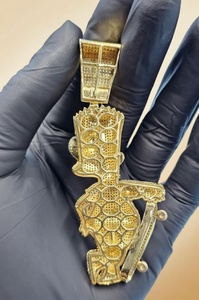 จี้แฟชั่นฮิปฮอปประดับเพชรโมอิสซาไนต์ VVS จี้ตัวอักษรสั่งทำ จี้ตัวการ์ตูนสั่งทำ เงินแท้ 925 จี้ของขวัญ - Product Image 5