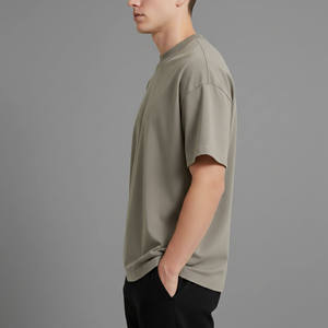 T-shirt en coton surdimensionné de haute qualité pour homme, manches courtes, col rond, jersey décontracté, imprimé avec inscription sur le devant - Product Image 3