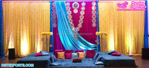 Arrière-plan de scène Style Mehndi, toile de fond imprimée sur le thème de la fête Henna luxueux, arabes - Product Image 5