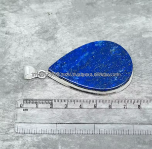 Colgante de lapislázuli, colgante de Plata de Ley 925, colgante hecho a mano, regalo para ella, regalo de aniversario, colgante de piedras preciosas azules - Product Image 6