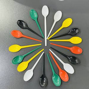 Cuillères en plastique jetables à long manche, imprimées sur mesure, prix fournisseur, pour fêtes, restaurants, cuillères à soupe rapides rouges – Vente chaude - Product Image 5