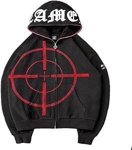 MEN in French Terry Men Distressed and Rhinestones Heavy Weight <b>Thick</b> <b>Fleece</b> Cotton Oversized Hoodie - Product Image 3