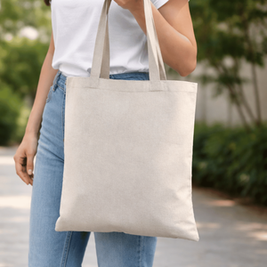 Bolsa de Tela de Algodón Orgánico Reciclado, Multicolor, Ecológica, Estilo Inglés, para Compras, con Impresión Personalizada - Product Image 4