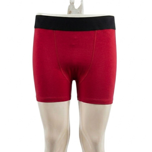 Men’s Solid Color <b>Boxer</b> Briefs Comfortable <b>Polyester</b> Underwear Breathable Soft Shorts - Product Image 1