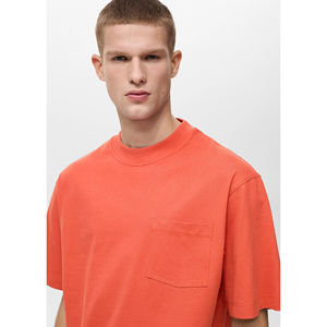 T-shirt de sport à manches courtes en coton biologique 100% de haute qualité, coupe régulière, pour hommes, impression personnalisée du logo, taille plus - Product Image 4