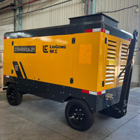 Compresseur d'air diesel Liutech CSH860A-21 21 bars à vendre, compresseur à vis portable pour le forage