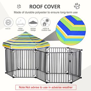 Recinto per Animali Domestici con Motivo a Tinta Unita per Cani di Piccola e Media Taglia, 120 cm di Altezza con Porta e Copertura Rimovibile, per Uso Interno ed Esterno, Adatto anche per Maiali - Product Image 5