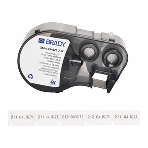 Étiquettes de câbles en vinyle auto-laminables Brady 1,1 po x 0,25 po pour imprimantes M4/M5 - Product Image 1