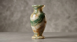 Vase à fleurs en onyx vert naturel, modèle classique fait main, pour remise de diplôme, Halloween, vente en gros, logo personnalisé, décoration intérieure - Product Image 3