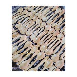 Cuchara de Bambú Ecológica de Alta Calidad 2026, Utensilio de Cocina de Madera Natural con Acabado Espejo y Baño de Oro para Sartenes Antiadherentes - Product Image 4