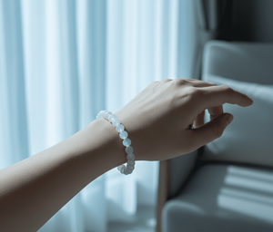 Handmade AAA Moonstone Round Bead Bracelet – Polished Gemstone Stretch Bracelet for <b>Men</b> & Women - Product Image 2