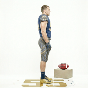 Blue with Grey Combination American Football Uniform Set Breathable Jersey with Moisture Wicking Pant at Factory Sale Prices - Product Image 4