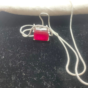 Collier en rubis, pierre précieuse rouge taillée, bijoux faits à la main, cabochon en argent sterling, bijoux de créateur pour femmes, vente en gros, prix attractif, qualité AAA - Product Image 2