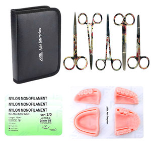 Micro Surgery Dental Surgical Medic Instruments Tools <b>Sutur</b> <b>Kit</b> Sets Medical Teaching Aids <b>Suture</b> Tools <b>Kit</b> 5pcs Packed in Pouch - Product Image 1
