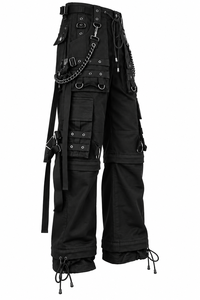 Pantalon Gothique Personnalisé Unisexe Coupe Large Style Streetwear Tendance Sombre Ajustement Réglable - Product Image 3