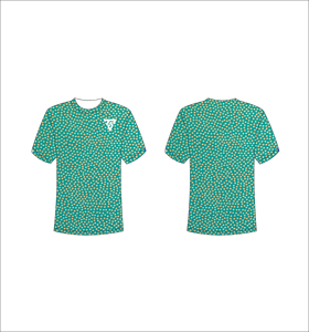 T-shirt pour homme à pois bleu sarcelle, manches courtes, col rond, coupe décontractée, 100% polyester, tricoté, respirant - Product Image 1