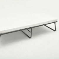 ENKE Z-11 Cadre de lit plateforme moderne pliable en métal avec rangement pour appartement et chambre, expédition en 30 jours, fabriqué au Vietnam