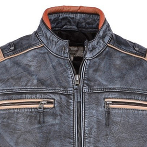 2026 New Fashion Men's Genuine Leather Material Warm Waterproof Windproof Breathable <b>Canvas</b> Streetwear Leather <b>Jacket</b> - Product Image 6