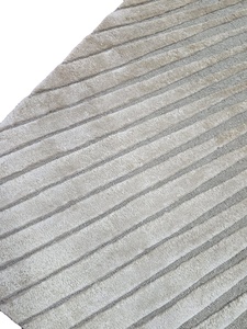 Alfombra de lana anudada a mano de alta calidad, superventas, alfombrilla de baño inclinada, diseño abstracto, corte de bucle, alfombras, textura de algodón, 1 pieza - Product Image 4