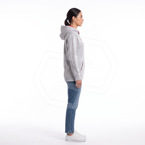 <b>Men's</b> Custom Pullover Hoodie Heather <b>Grey</b> Solid Contrast Hood Casual Sports <b>Fleece</b> Eco-Friendly Breathable Winter OEM NIZA GEAR - Product Image 6